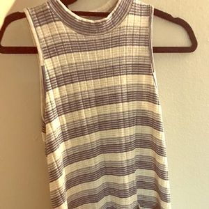 Impeccable pig blue striped sweater dress